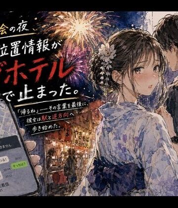 花火大会の夜、彼女の位置情報がラブホテルで止まった。|あまいろ堂-ノベル ★評価5.00